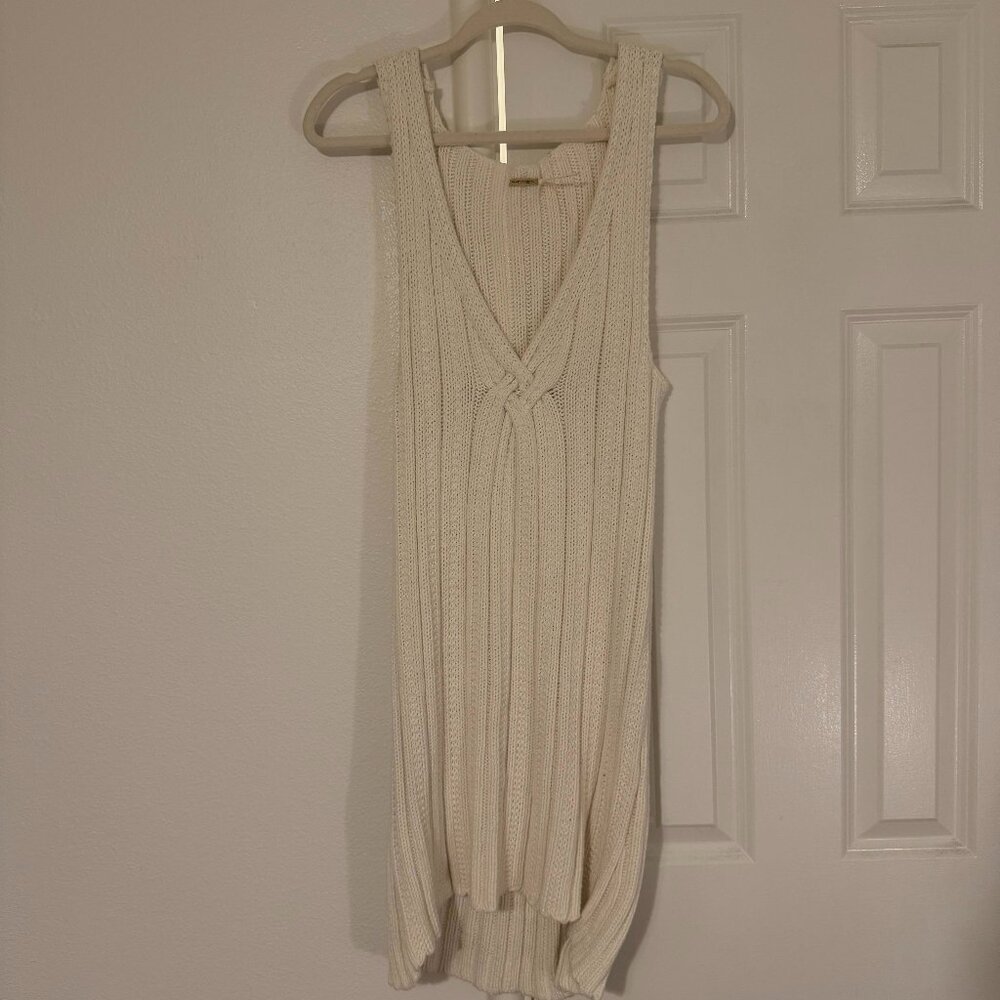 Max Studio Knit White Sundress - Coastal Cowgirl Nancy Meyers Vibe